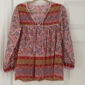 blockprint boho shirt